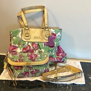 Coach Ashley Floral Art Print Satchel